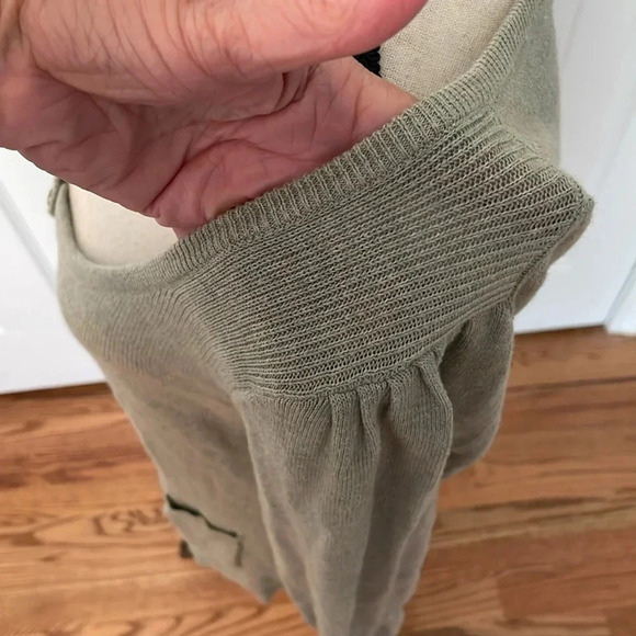 BCBGMAXAZRIA Leaf Green Button Front Long Sleeve Cardigan Sweater NWT XL Cotton - Picture 5 of 9